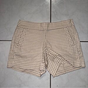 J. Crew High Waist Tan Polka Dot Shorts